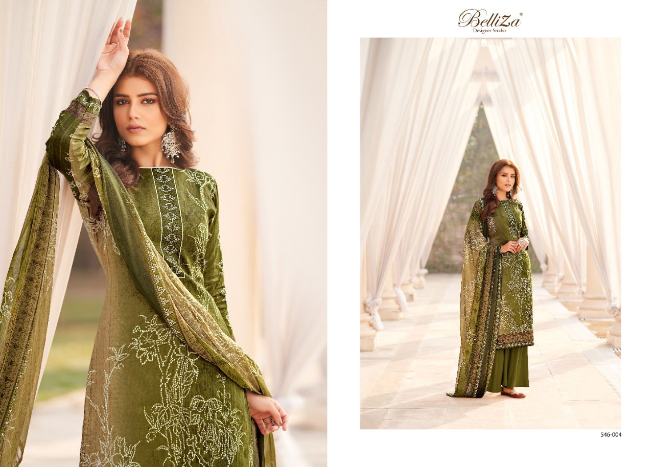 belliza vogue premium latest fancy pure cotton digital print dress material collection 